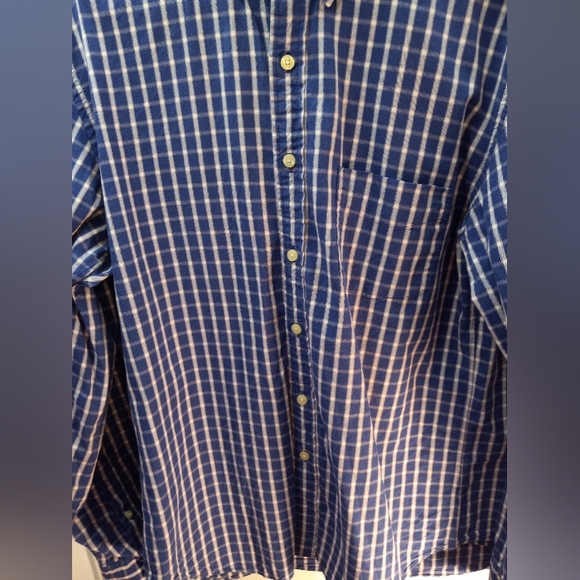J.Crew Plaid Sunwashed Oxford Tailored Large Blue Business Casual Shirt Office - Picture 10 of 16